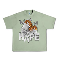 Oil Green hope white ribbon lung cancer nails Urban Heavy Tee - NancyCooperArtShop