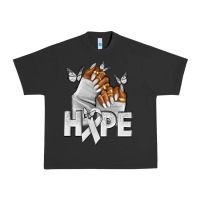 Pigment Black hope white ribbon lung cancer nails Urban Heavy Tee - NancyCooperArtShop