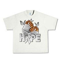 Pistachio hope white ribbon lung cancer nails Urban Heavy Tee - NancyCooperArtShop