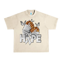 Sandshell hope white ribbon lung cancer nails Urban Heavy Tee - NancyCooperArtShop