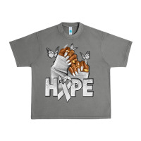 Tornado hope white ribbon lung cancer nails Urban Heavy Tee - NancyCooperArtShop