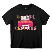 Black just a girl who loves crafting Heavy Core Tee - MaliasSmallBusiness