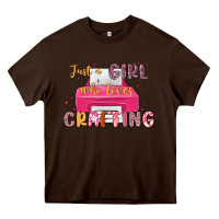 Chocolate Brown just a girl who loves crafting Heavy Core Tee - MaliasSmallBusiness