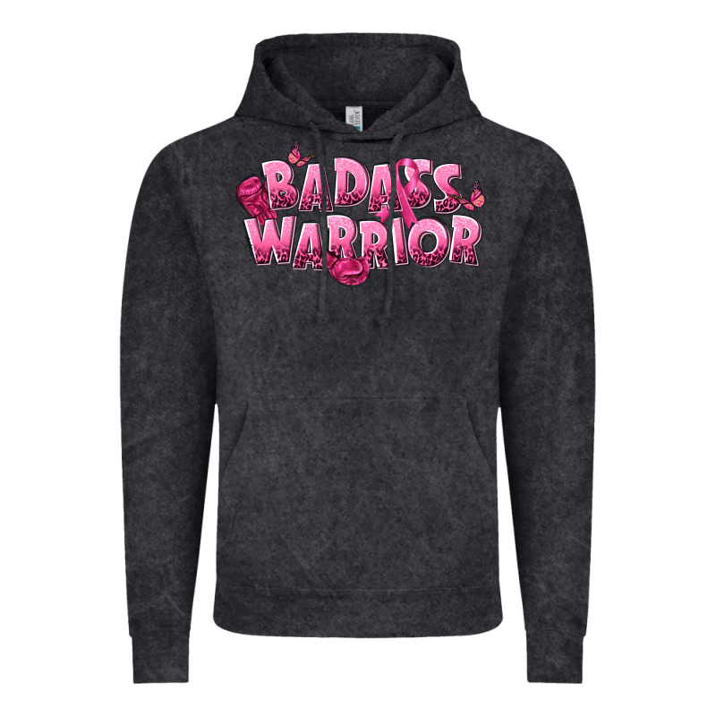 Badass Warrior Breast Cancer Vintage Hoodie by NancyCooperArtShop | Teevron