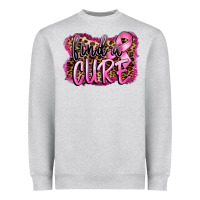 Heather Grey find a cure Heavyweight Sweatshirt - FaDigitalArtStudio