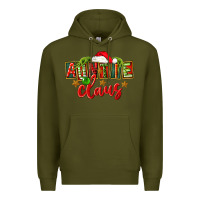 Army Green christmas auntie claus Premium Hoodie - FaDigitalArtStudio