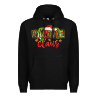 Black christmas auntie claus Premium Hoodie - FaDigitalArtStudio