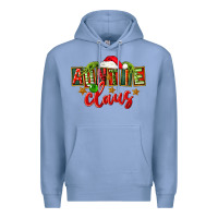 Colony Blue christmas auntie claus Premium Hoodie - FaDigitalArtStudio