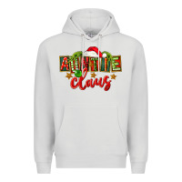Dove Grey christmas auntie claus Premium Hoodie - FaDigitalArtStudio