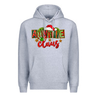Heather Grey christmas auntie claus Premium Hoodie - FaDigitalArtStudio