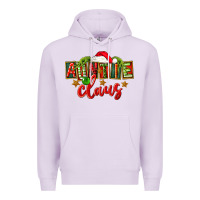 Lilac christmas auntie claus Premium Hoodie - FaDigitalArtStudio