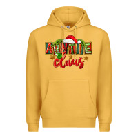 Mustard christmas auntie claus Premium Hoodie - FaDigitalArtStudio