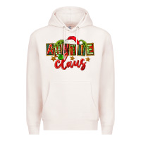Pale Pink christmas auntie claus Premium Hoodie - FaDigitalArtStudio