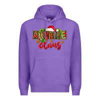 Purple christmas auntie claus Premium Hoodie - FaDigitalArtStudio