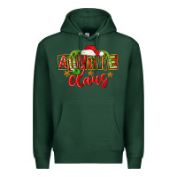 Sports Green christmas auntie claus Premium Hoodie - FaDigitalArtStudio