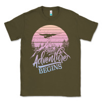 Army Green The Adventure Begins Classic Tee - Bettercallsaul