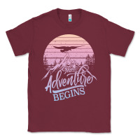 Burgundy The Adventure Begins Classic Tee - Bettercallsaul