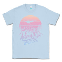 Dusty Blue The Adventure Begins Classic Tee - Bettercallsaul