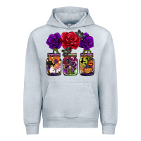 Heather Grey halloween jars rose Urban Hoodie - BarkalooDesign