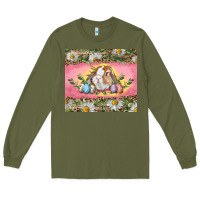 Army Green Easter bunny and eggs Long Sleeve Tee - RanaPortraitStore