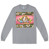 Heather Grey Easter bunny and eggs Long Sleeve Tee - RanaPortraitStore
