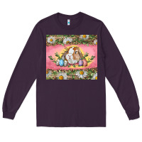 Plum Easter bunny and eggs Long Sleeve Tee - RanaPortraitStore