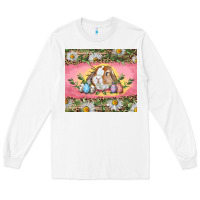 White Easter bunny and eggs Long Sleeve Tee - RanaPortraitStore