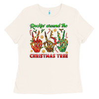 Bone Rockin' Around The Christmas Tree Ladies Tee - BundleAndBundleShop