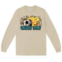 Mushroom Game day Soccer leopard flames fireball Long Sleeve Tee - HowdyJamesFarm
