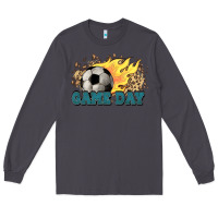 Smoke Game day Soccer leopard flames fireball Long Sleeve Tee - HowdyJamesFarm