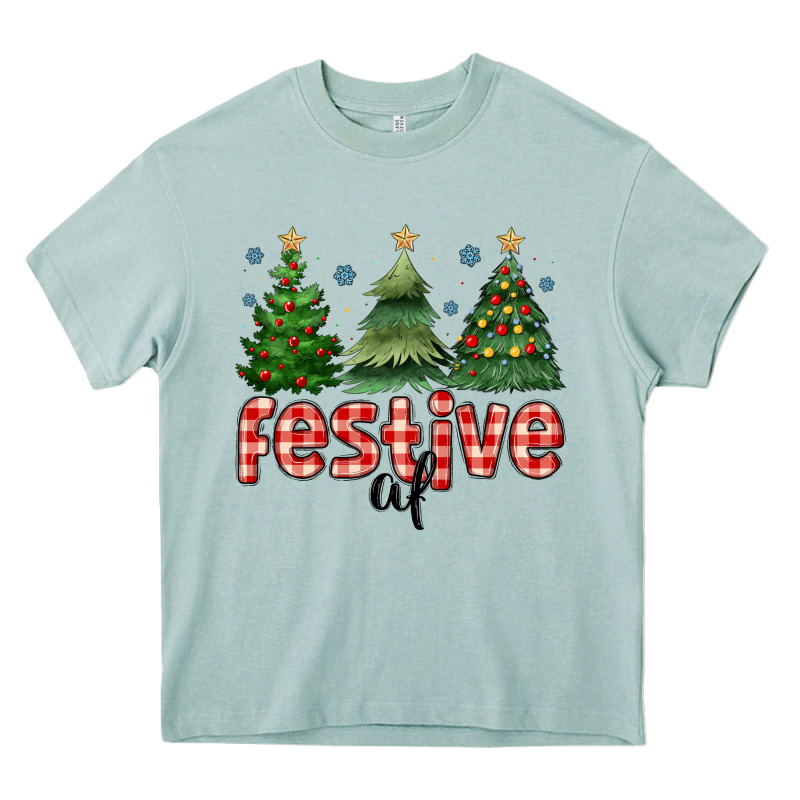 Festive Af Heavy Core Tee by MaliasSmallBusiness | Teevron