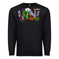 Black Halloween RN Registered Nurse Premium Sweatshirt - LillyAllenDesigns