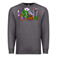 Charcoal Heather Halloween RN Registered Nurse Premium Sweatshirt - LillyAllenDesigns