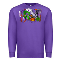 Purple Halloween RN Registered Nurse Premium Sweatshirt - LillyAllenDesigns