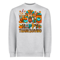 Happy Thanksgiving Coffee Cups Heavyweight Sweatshirt | Teevron