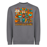Storm Happy Thanksgiving Coffee Cups Heavyweight Sweatshirt - FaDigitalArtStudio