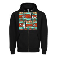 Black western aztec bull skull stars seamless pattern Zipper Hoodie - BundleAndBundleShop