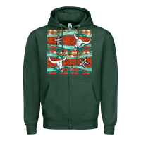 Sports Green western aztec bull skull stars seamless pattern Zipper Hoodie - BundleAndBundleShop