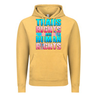 Vintage Mustard Trans rights are human rights Vintage Hoodie - NancyCooperArtShop