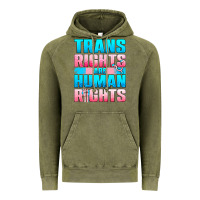 Vintage Olive Trans rights are human rights Vintage Hoodie - NancyCooperArtShop