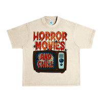 Sandshell Horror Movies and Chill Urban Heavy Tee - texasbilliewilder