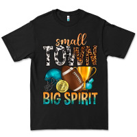 Black Small Town Big Spirit Premium Tee - BundleAndBundleShop