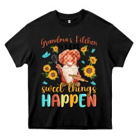 Black grandma's kitchen where sweet things happen Heavy Core Tee - MaliasSmallBusiness