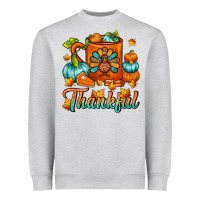 Heather Grey Thankful Thanksgiving Coffee Mug Heavyweight Sweatshirt - FaDigitalArtStudio