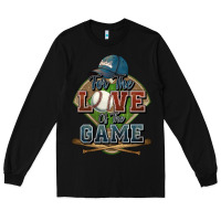 Black for the love of the game baseball Long Sleeve Tee - HowdyJamesFarm