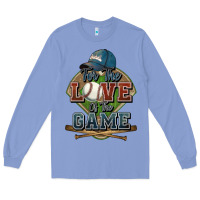 Colony Blue for the love of the game baseball Long Sleeve Tee - HowdyJamesFarm