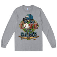 Heather Grey for the love of the game baseball Long Sleeve Tee - HowdyJamesFarm