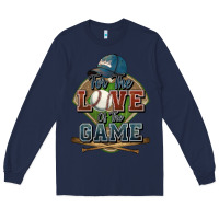 Navy for the love of the game baseball Long Sleeve Tee - HowdyJamesFarm