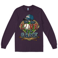 Plum for the love of the game baseball Long Sleeve Tee - HowdyJamesFarm