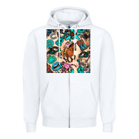 White western cowgirl seamless pattern Zipper Hoodie - BundleAndBundleShop